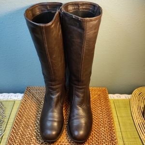 Women's La Canadienne Brown Leather Boots US 7.5 M Inside Zip